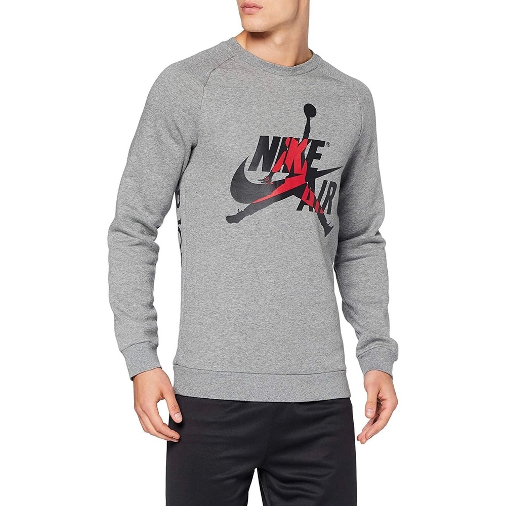 Nike Jordan Jumpman Air Crewneck Mens XXL Grey BV6006-091 Graphic Big Tall